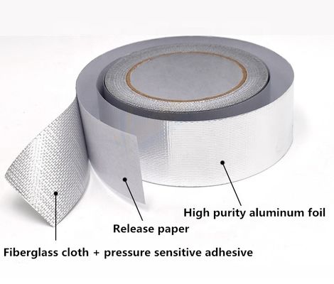 Lamelliertes Aluminiumfolie-Glasgewebe nehmen selbstklebendes Aluminiumfolie-Band auf