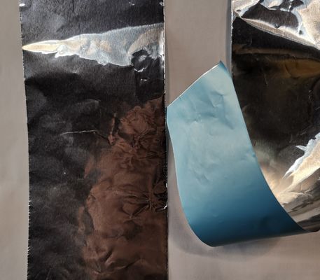 Klebstreifen der Aluminiumfolie-30um mit blauer Verbindungsund versiegelnder Kanalisierung PET Zwischenlage HVAC