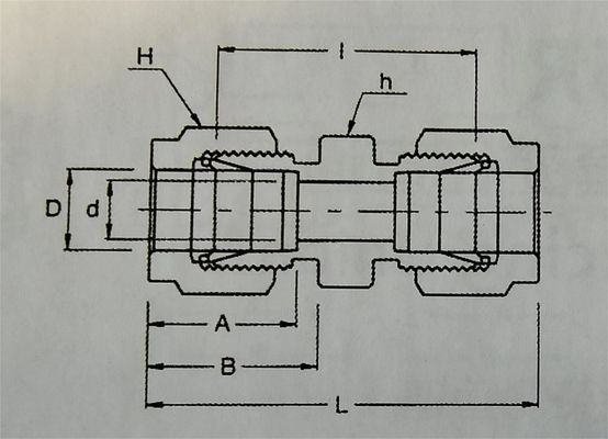 OD 1/16&quot; 316L SK Rohrbefestigungen zur Leckdichte
