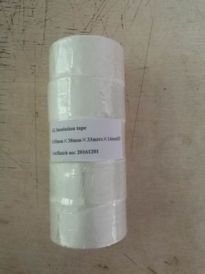 Weißes Isolierband aus elektrischem Stoff aus nicht alkalischen Glasfasern des Typs Paraffin