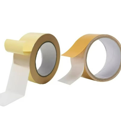 Doppelseitiges BOPP-Klebeband mit 90 µm Dicke, 14 N/25 mm Haftkraft und 70 N/25 mm Zugfestigkeit