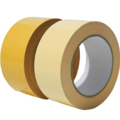 Doppelseitiges BOPP-Klebeband mit 90 µm Dicke, 14 N/25 mm Haftkraft und 70 N/25 mm Zugfestigkeit